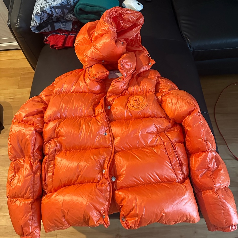 Moncler Orange Puffer Jacket